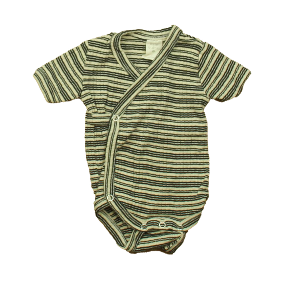 Kate Quinn Organics Boys Black Stripe Onesie size: 0-3 Months